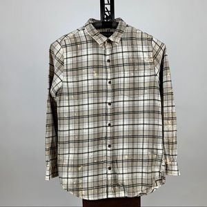 Pacsun Bleach Styled Plaid Flannel